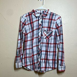 Alter Ego Plaid Flannel Button Down Shirt size Small